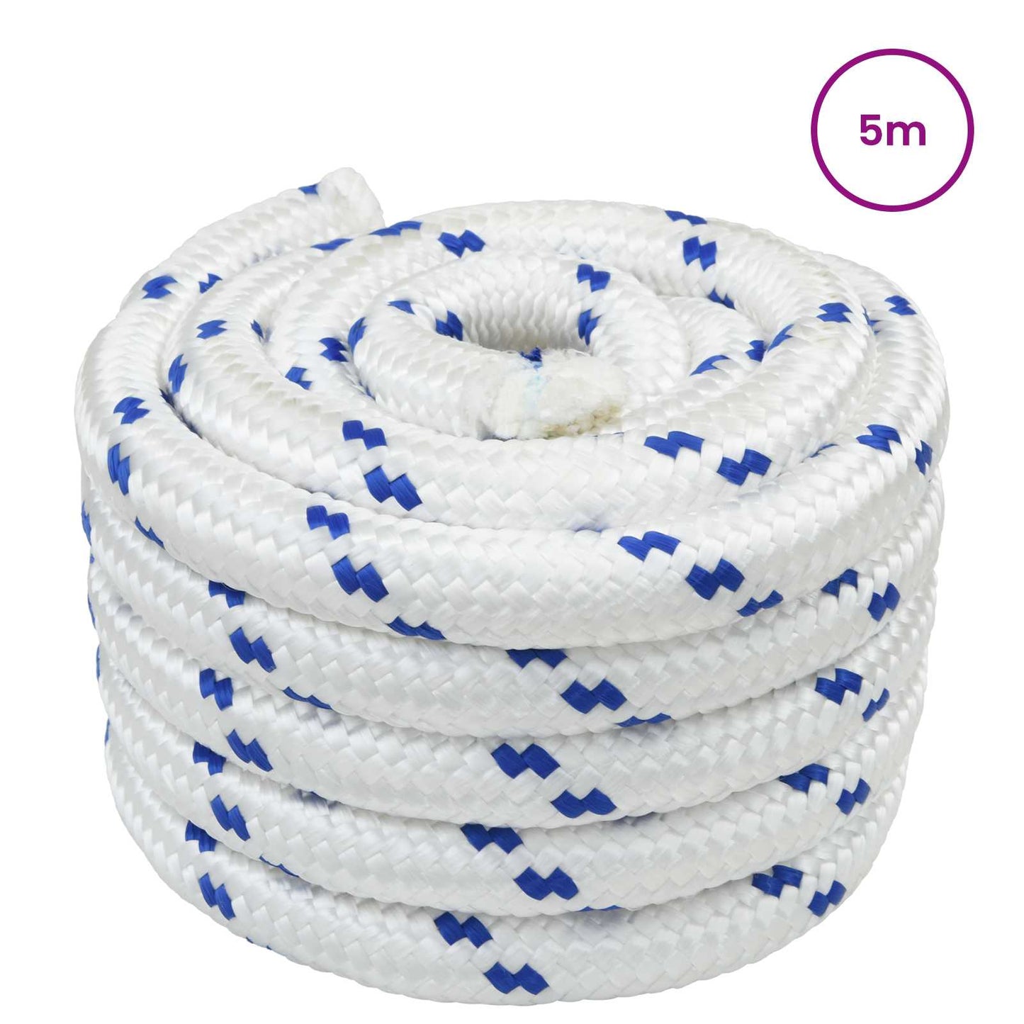 Boat Rope 5 m 4 White and Blue PP