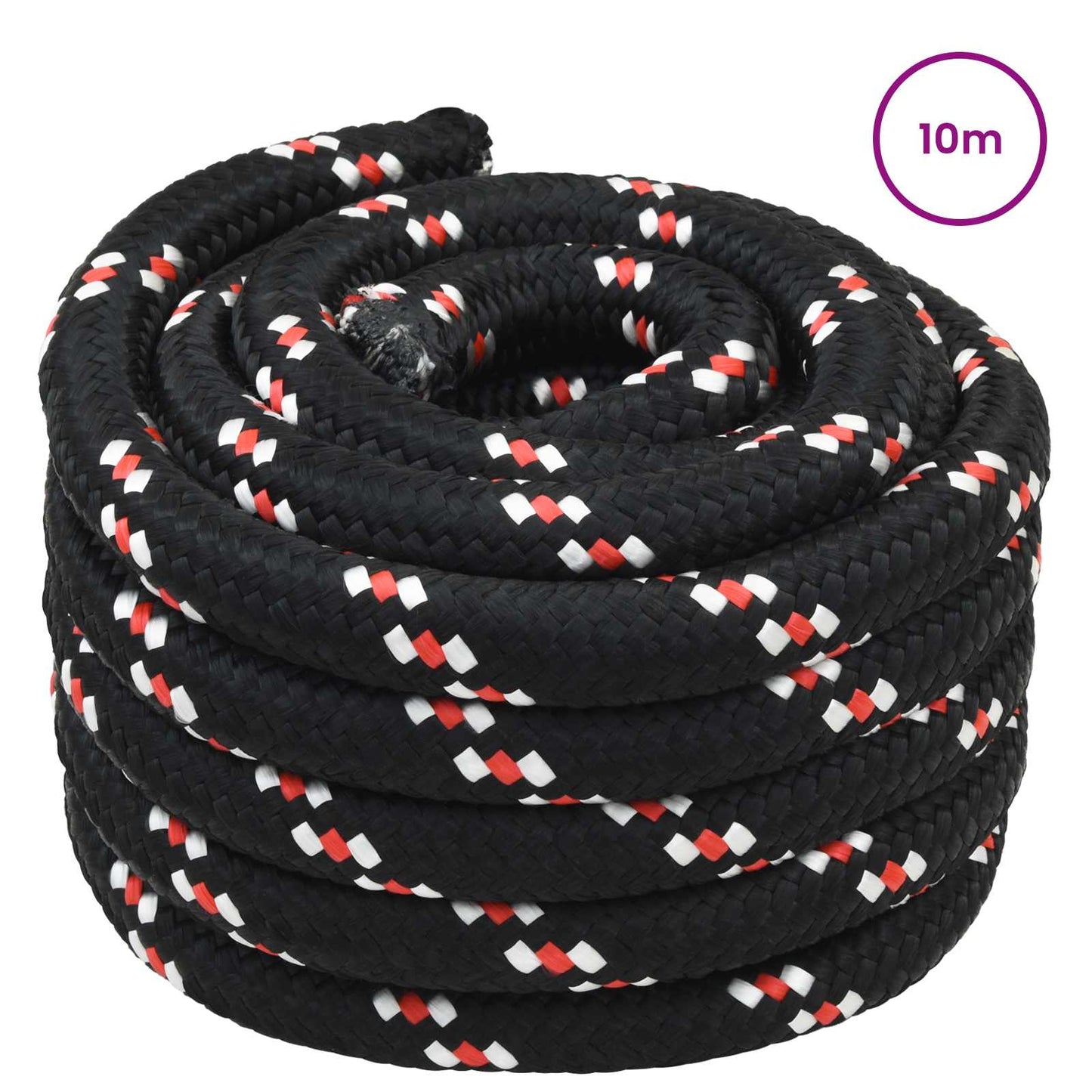 Boat Rope 10 m 3 Black and Red PP