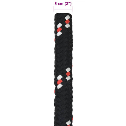 Boat Rope 25 m 5 Black and Red PP