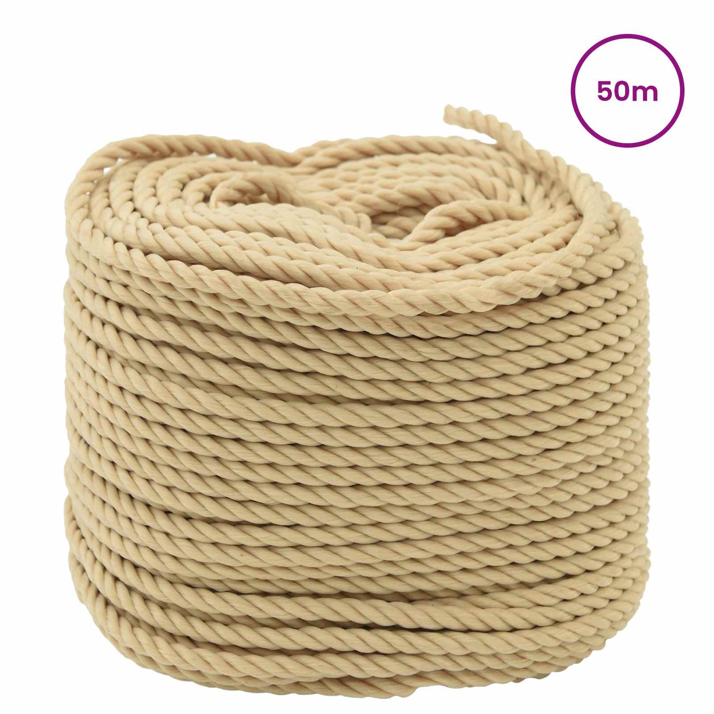 Boat Rope 50 m 0.3 Natural PP