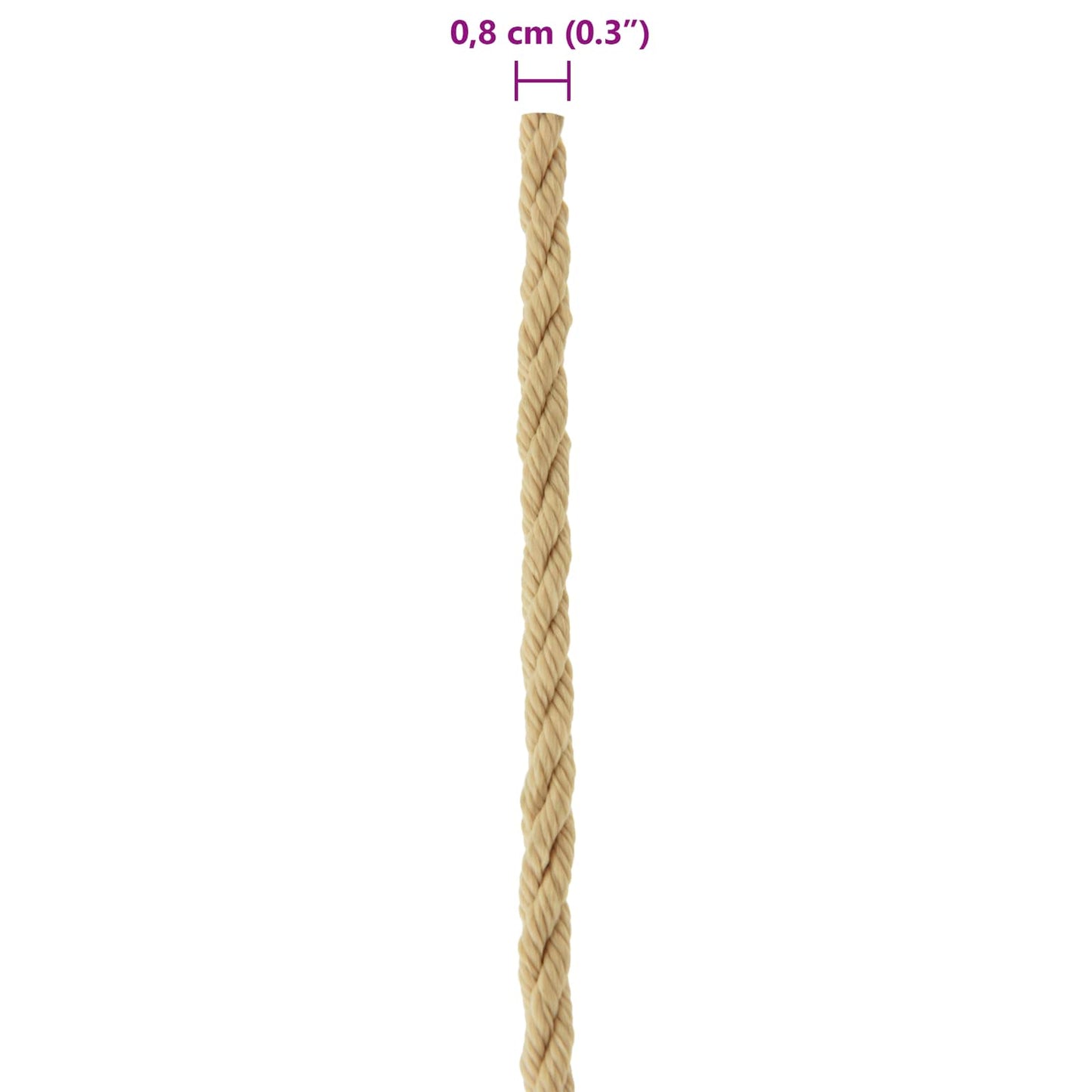 Boat Rope 500 m 0.8 Natural PP