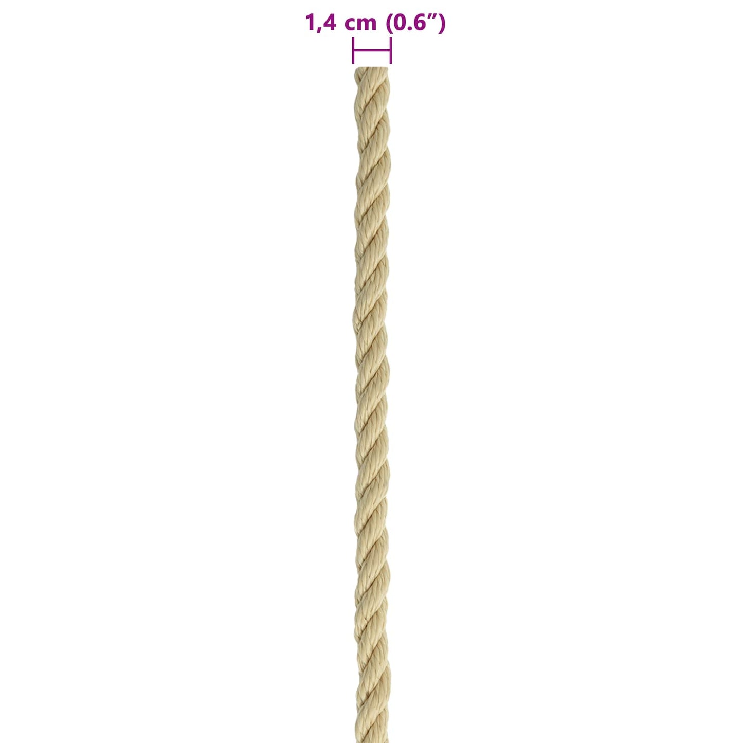 Boat Rope 25 m 1.4 Natural PP