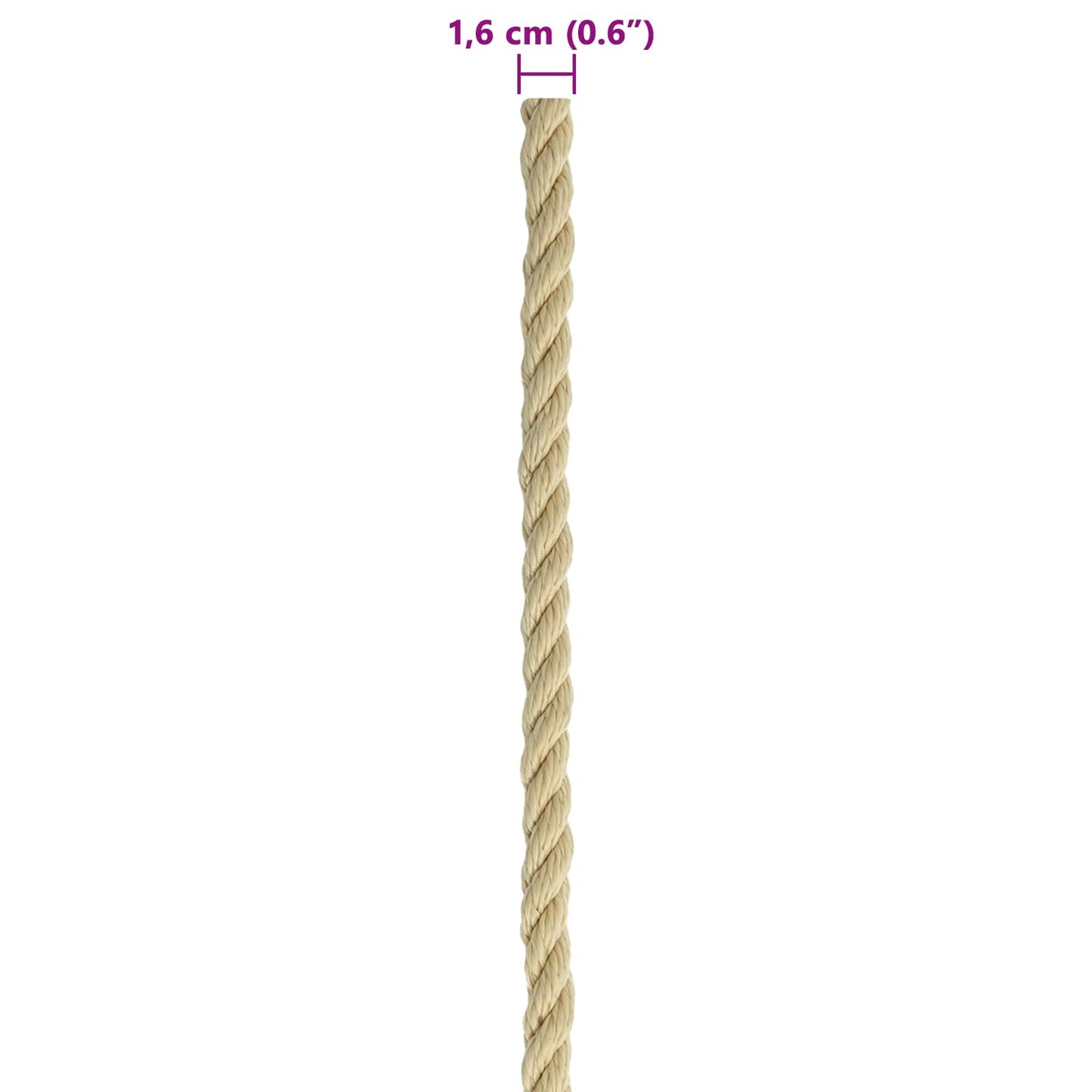 Boat Rope 100 m 1.6 Natural PP