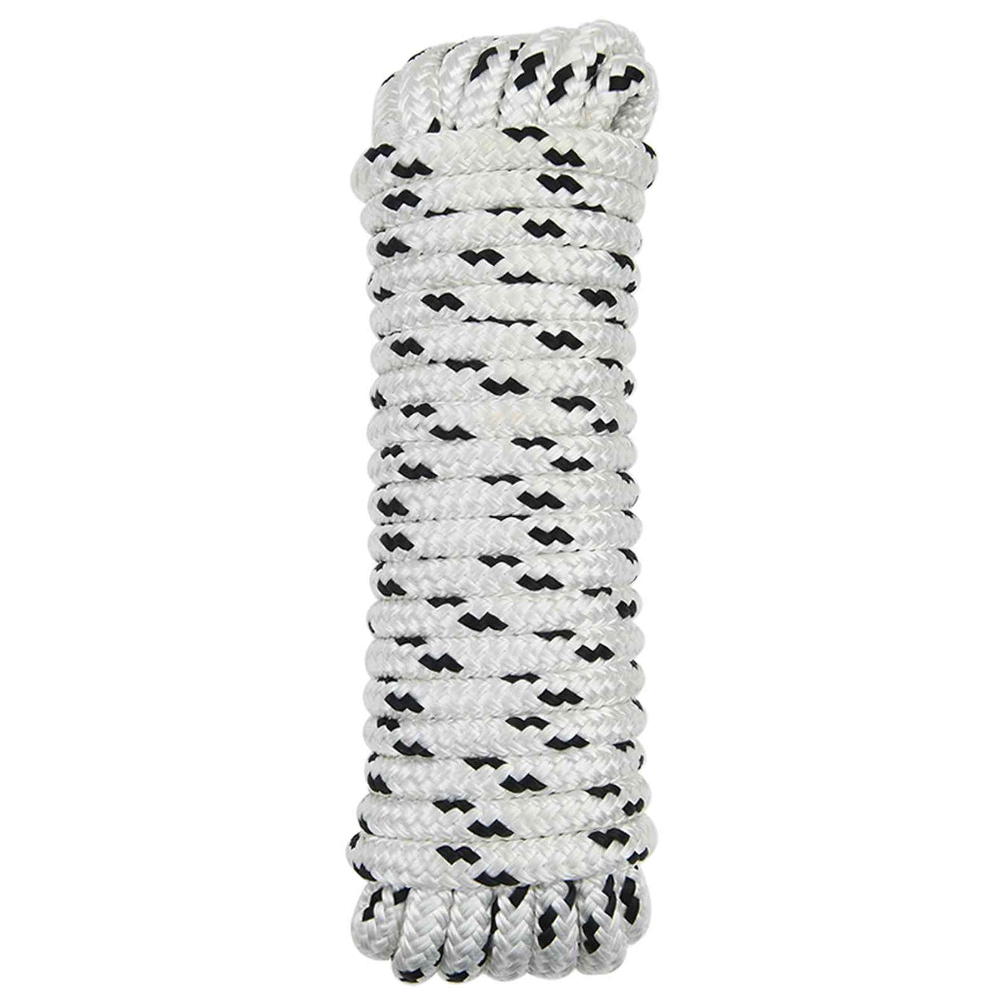 Boat Rope 9 m 1.6 White and Black Polyester