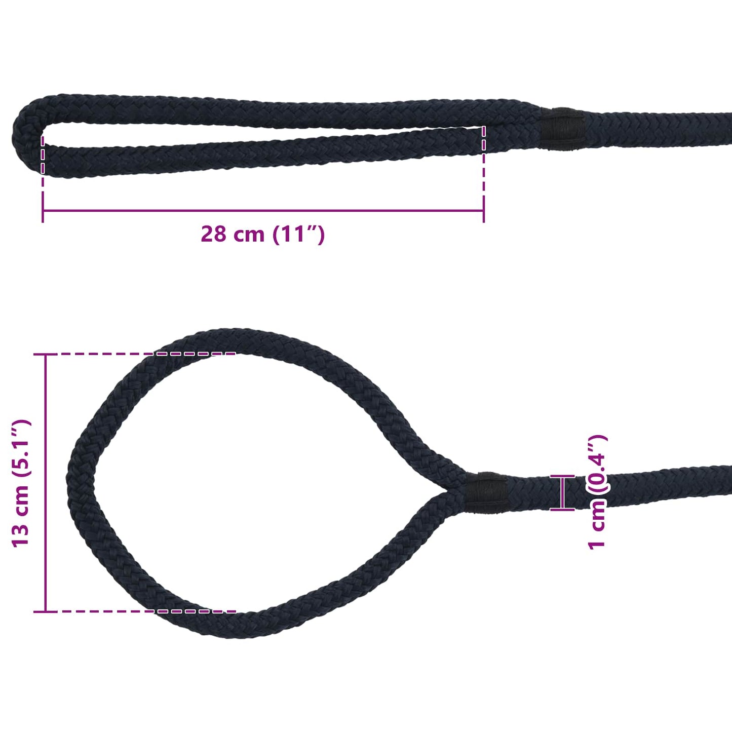 Boat Rope 12 m 1 Royal Blue Polyester