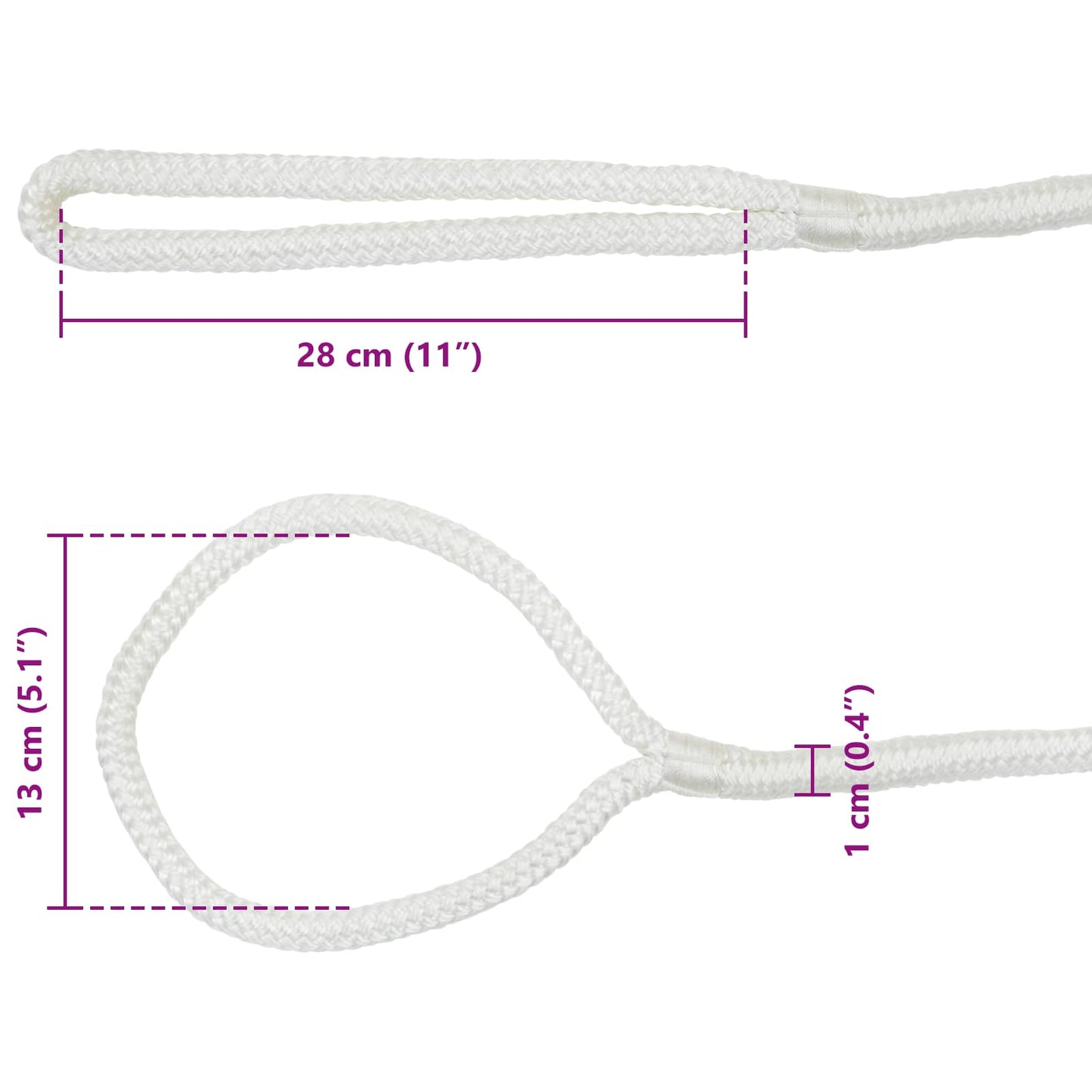 Boat Rope 15 m 1 White Polyester