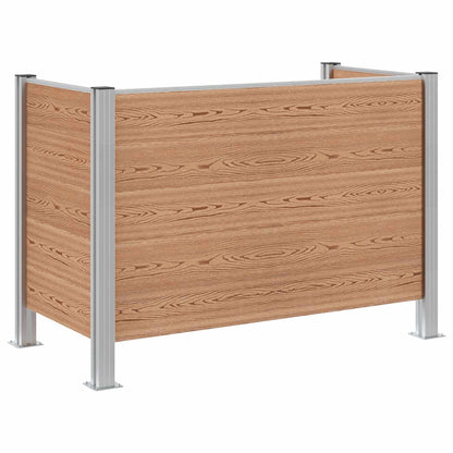 Garbage Bin Fence Brown 161 x 85 x 115 cm Aluminium and WPC