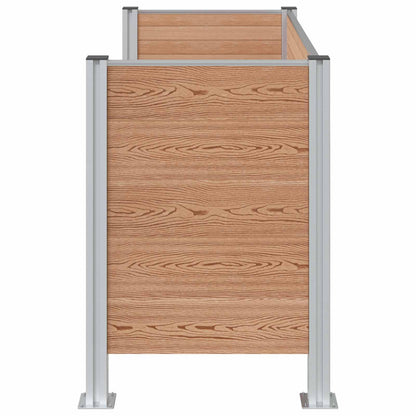 Garbage Bin Fence Brown 161 x 85 x 115 cm Aluminium and WPC