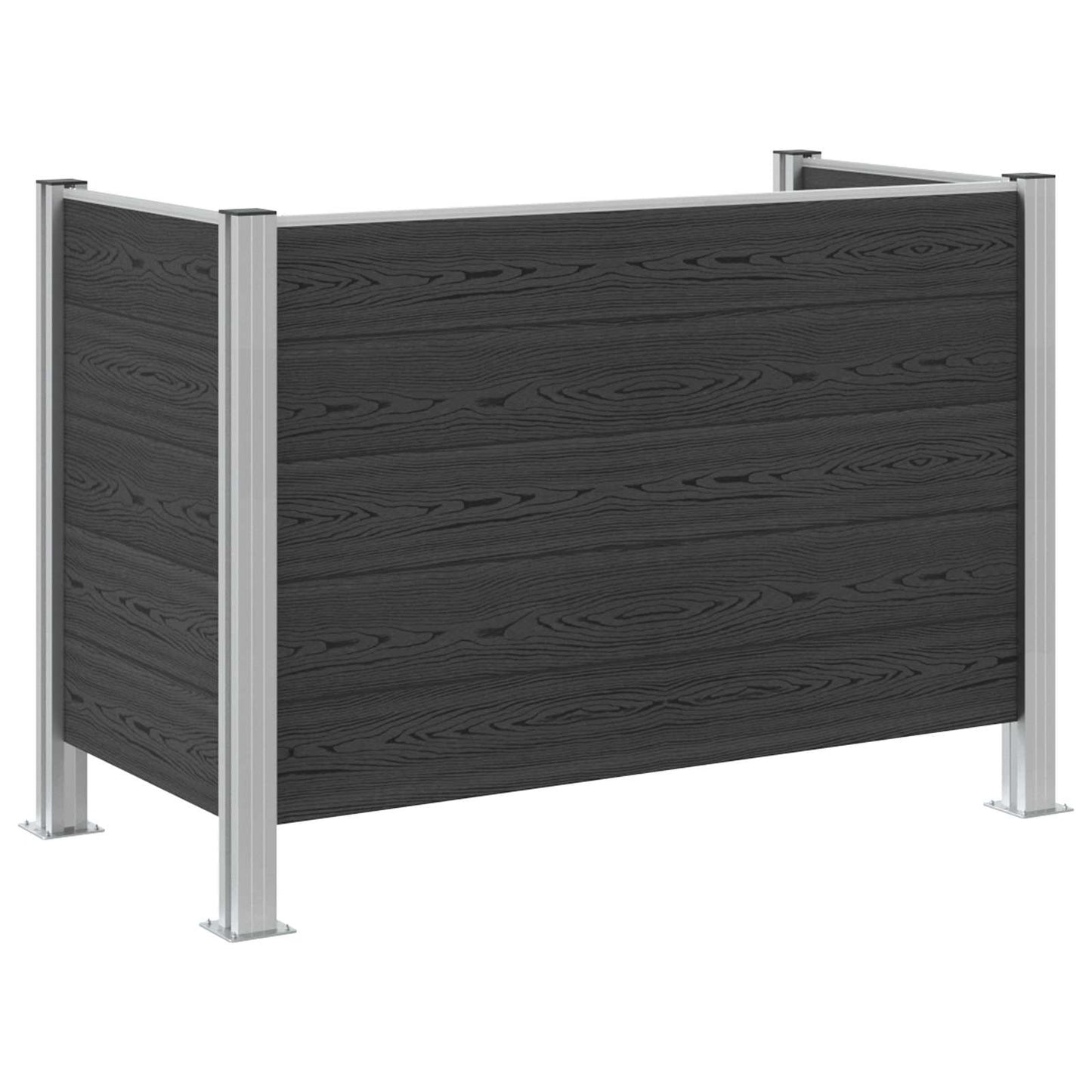 Garbage Bin Fence Grey 161 x 85 x 115 cm Aluminium and WPC