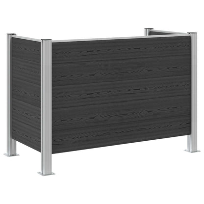 Garbage Bin Fence Grey 161 x 85 x 115 cm Aluminium and WPC