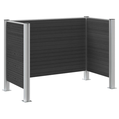 Garbage Bin Fence Grey 161 x 85 x 115 cm Aluminium and WPC