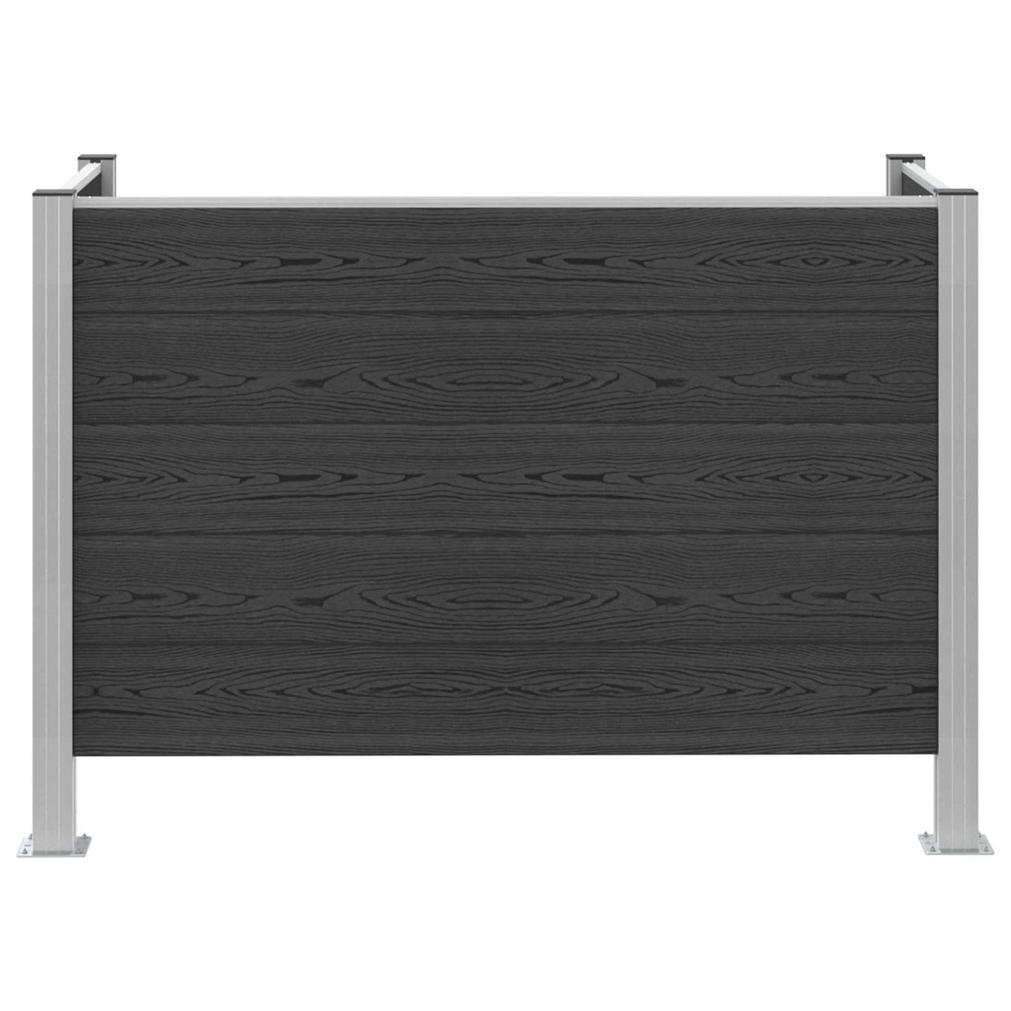 Garbage Bin Fence Grey 161 x 85 x 115 cm Aluminium and WPC