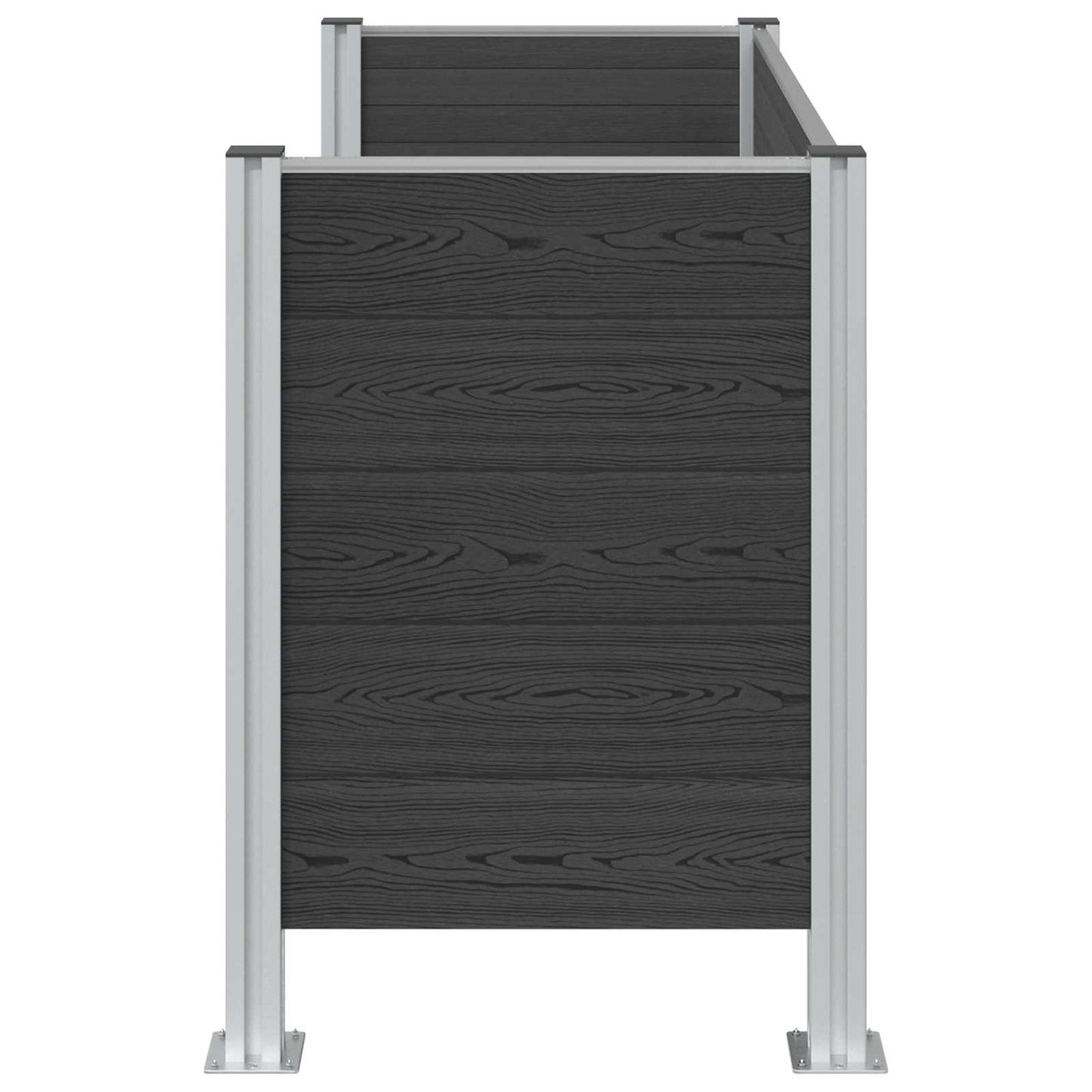 Garbage Bin Fence Grey 161 x 85 x 115 cm Aluminium and WPC