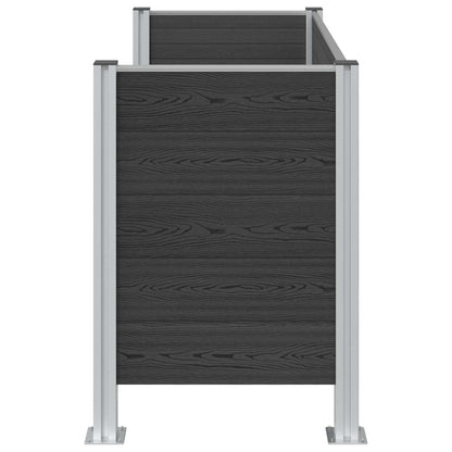 Garbage Bin Fence Grey 161 x 85 x 115 cm Aluminium and WPC