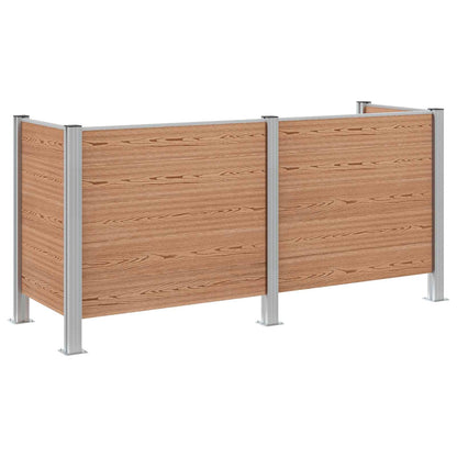 Garbage Bin Fence Brown 237 x 85 x 115 cm Aluminium and WPC
