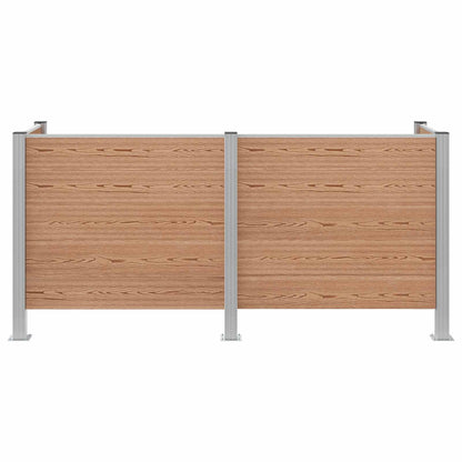 Garbage Bin Fence Brown 237 x 85 x 115 cm Aluminium and WPC