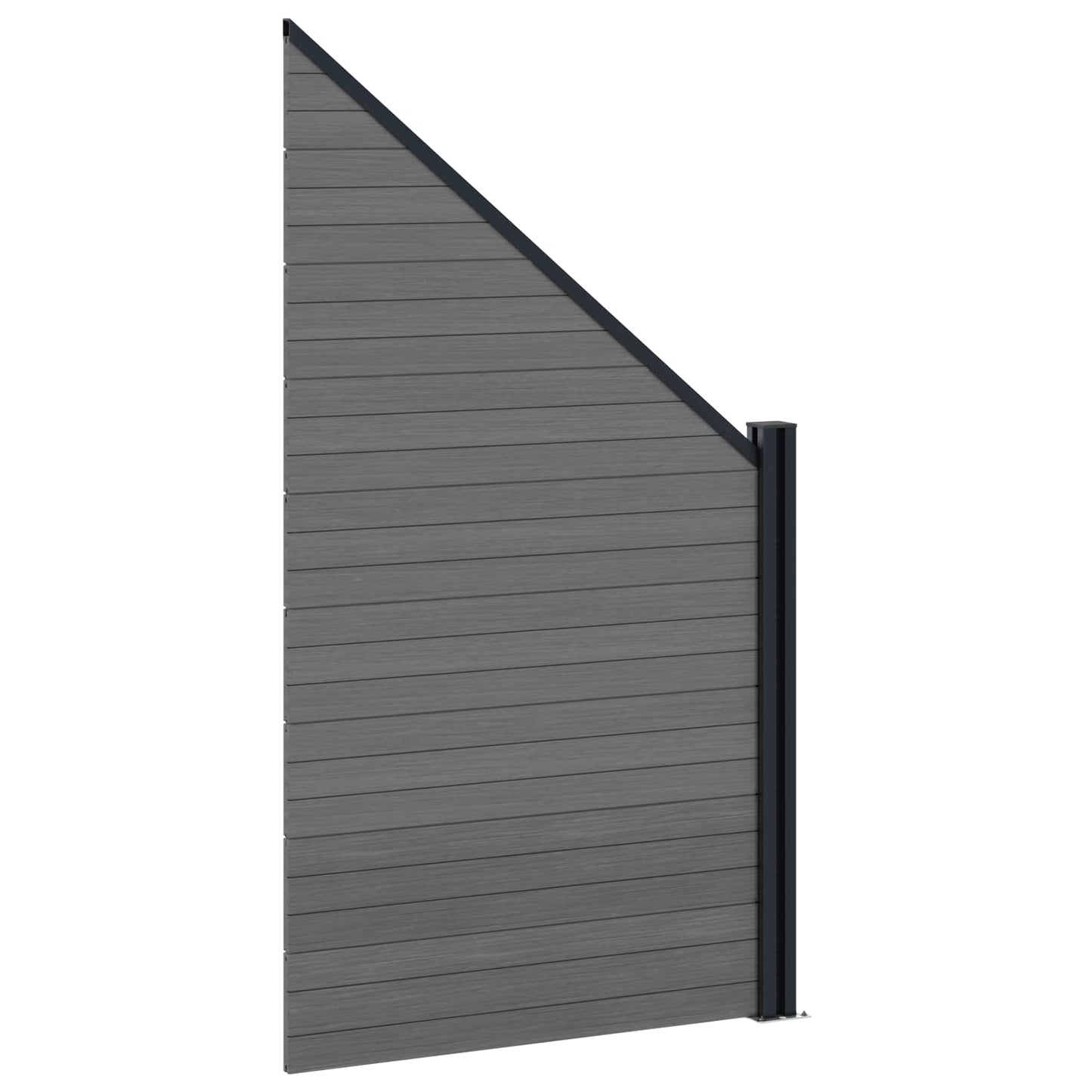 Fence Set 1830 x 186 cm WPC and Aluminium Grey