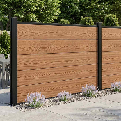 Fence Panel WPC and Aluminium Brown