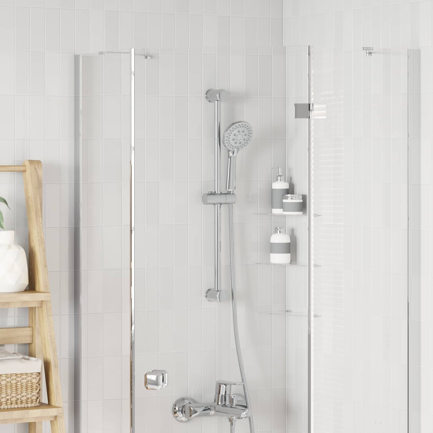 Shower Head Holder Chrome 71 cm Stainless Steel