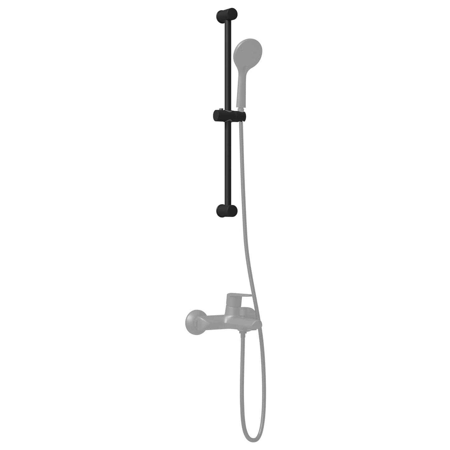 Shower Head Holder Black 71 cm Stainless Steel