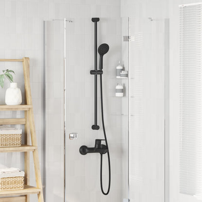 Shower Head Set Black 150 cm Stainless Steel