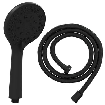 Shower Head Set Black 150 cm Stainless Steel