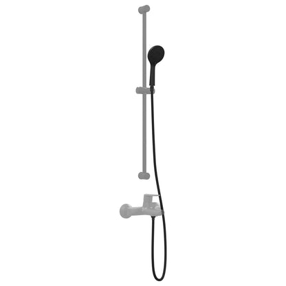 Shower Head Set Black 150 cm Stainless Steel