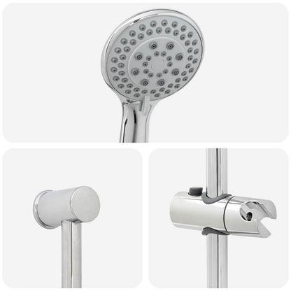 Shower System Set Chrome 70 cm Stainless Steel