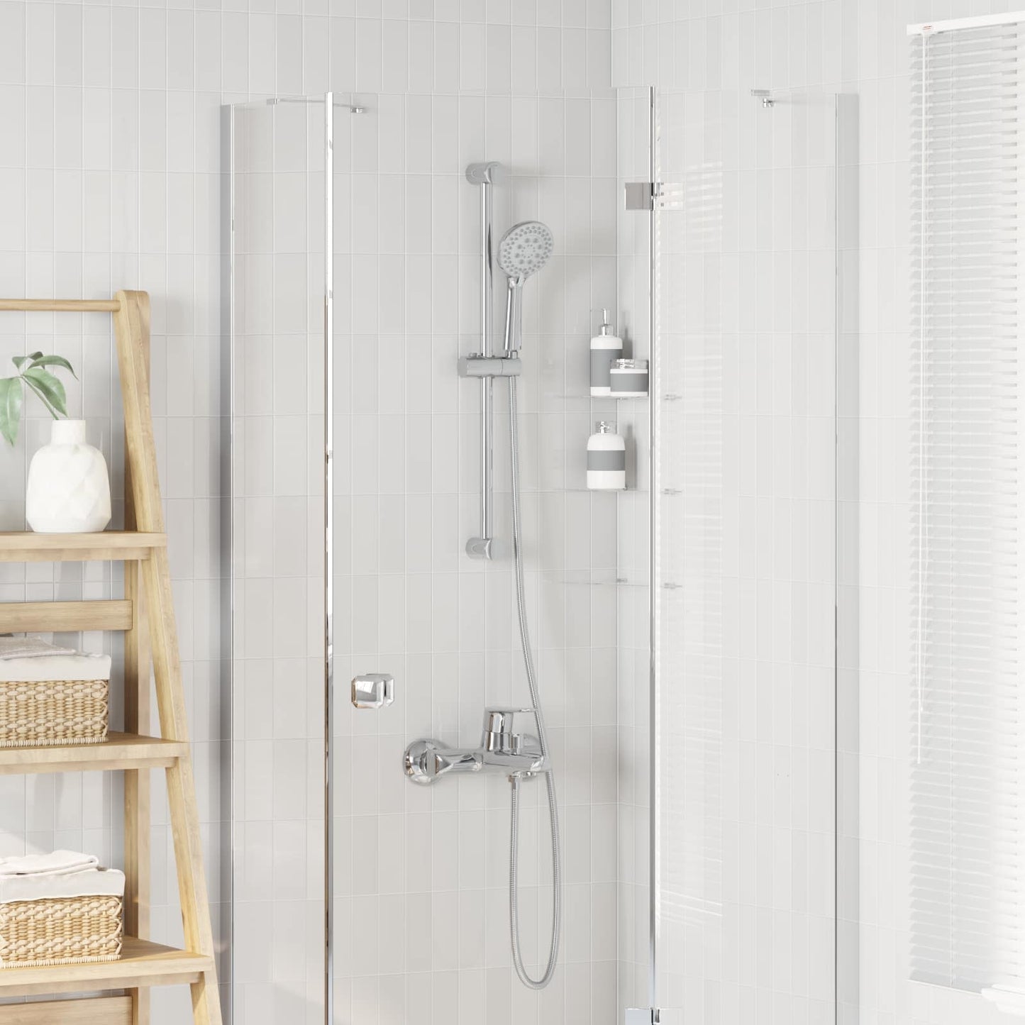 Shower System Set Chrome 70 cm Stainless Steel