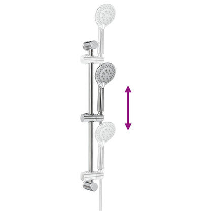 Shower System Set Chrome 70 cm Stainless Steel