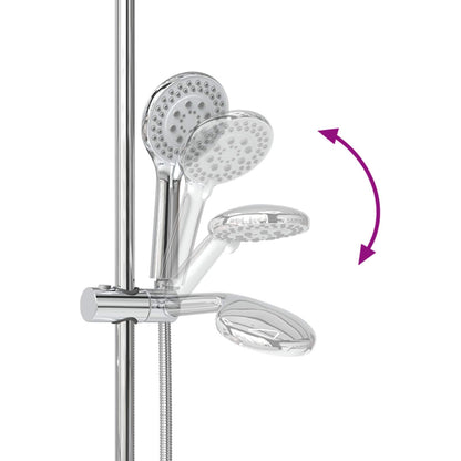 Shower System Set Chrome 70 cm Stainless Steel