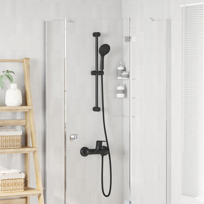Shower System Set Black 70 cm Stainless Steel