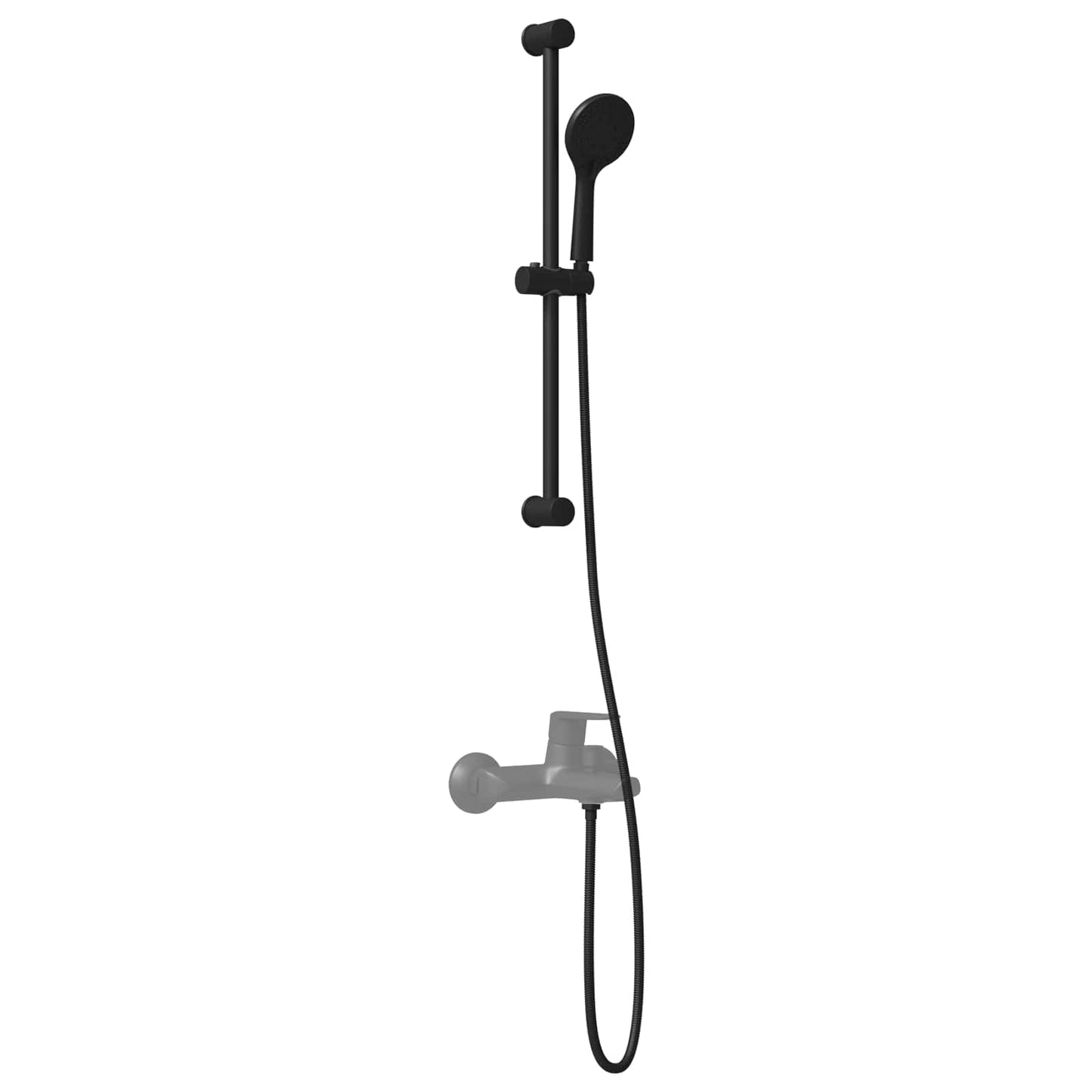 Shower System Set Black 70 cm Stainless Steel