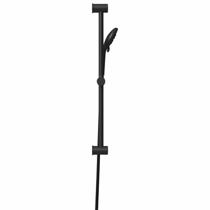 Shower System Set Black 70 cm Stainless Steel