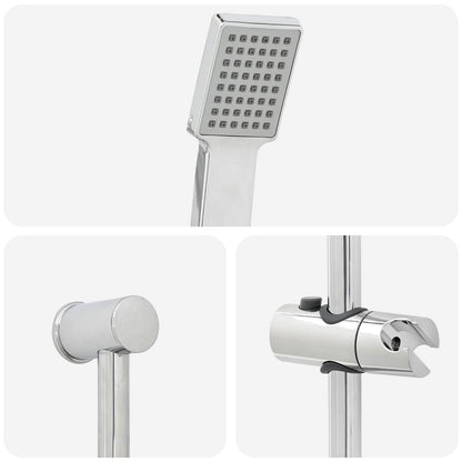 Shower System Set Chrome 70 cm Stainless Steel