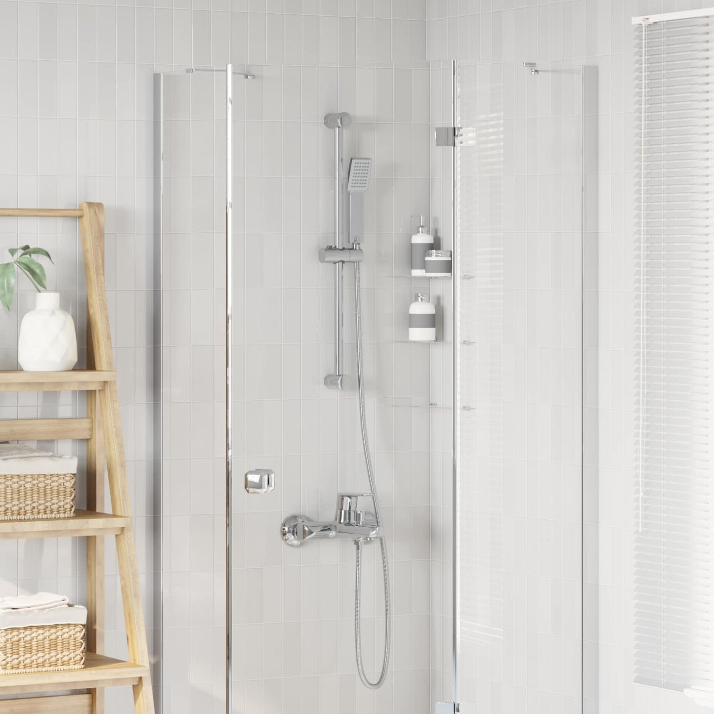 Shower System Set Chrome 70 cm Stainless Steel
