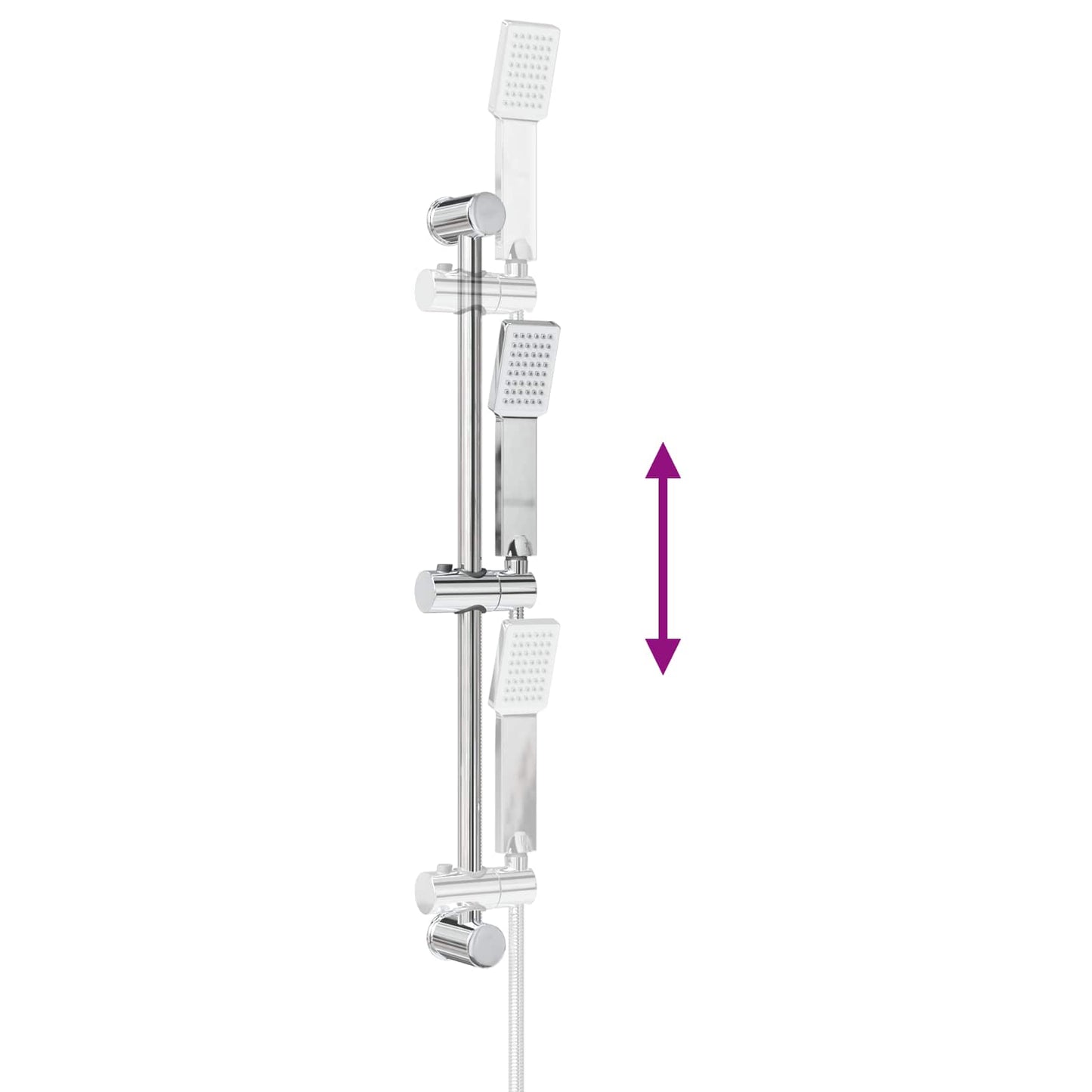 Shower System Set Chrome 70 cm Stainless Steel