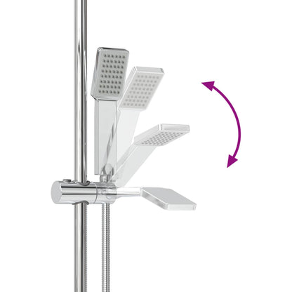 Shower System Set Chrome 70 cm Stainless Steel