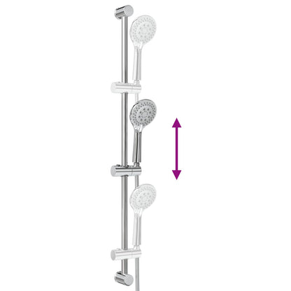 Shower System Set Chrome 100 cm Stainless Steel