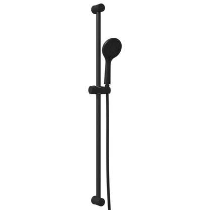 Shower System Set Black 100 cm Stainless Steel