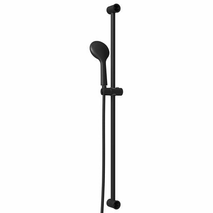Shower System Set Black 100 cm Stainless Steel