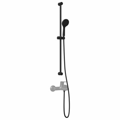 Shower System Set Black 100 cm Stainless Steel