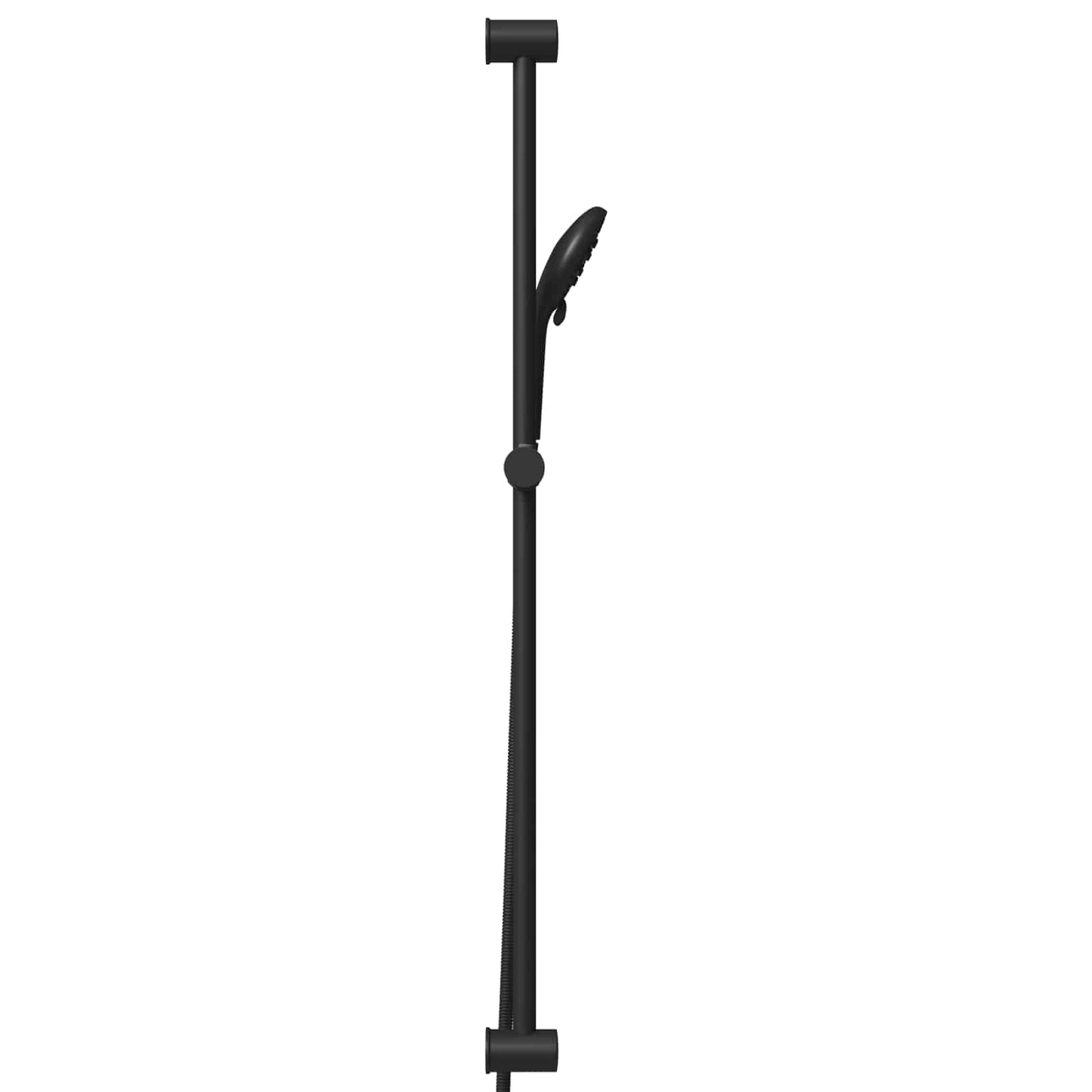 Shower System Set Black 100 cm Stainless Steel