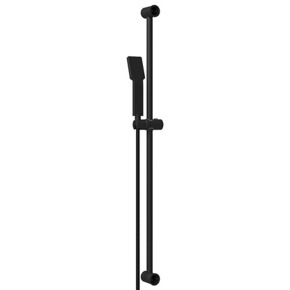 Shower System Set Black 100 cm Stainless Steel