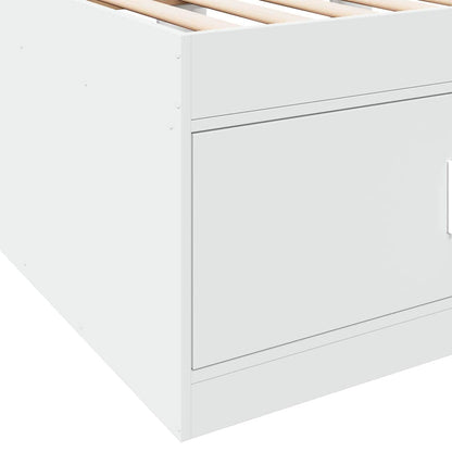 Bed Frame with Storage White 80 x 200 cm Engineered Wood
