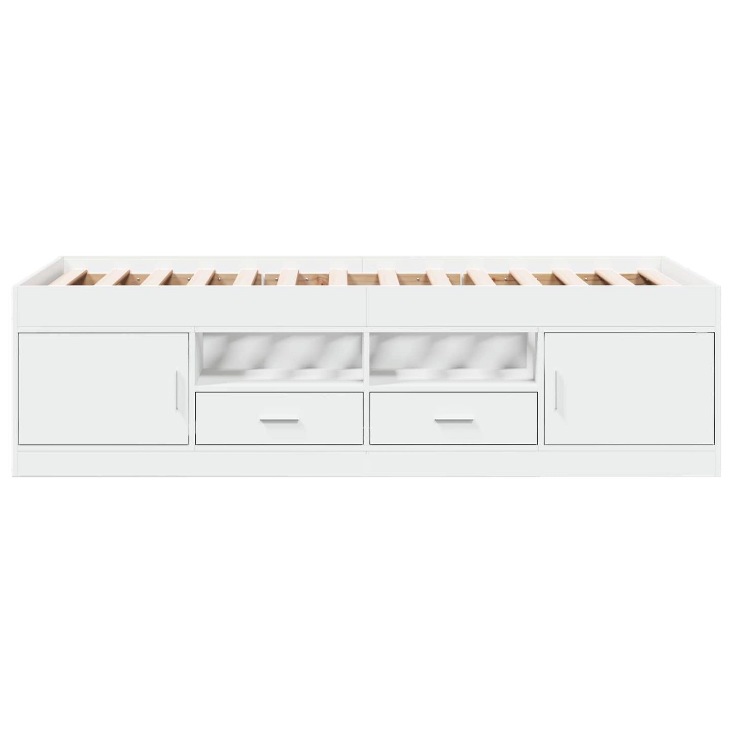 Bed Frame with Storage White 80 x 200 cm Engineered Wood