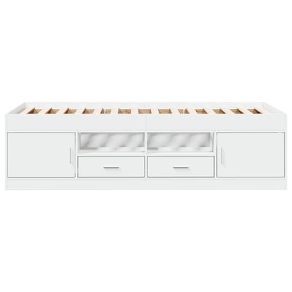 Bed Frame with Storage White 80 x 200 cm Engineered Wood