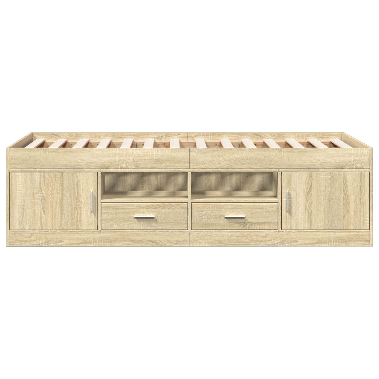 Bed Frame with Storage Sonoma Oak 80 x 200 cm Engineered Wood