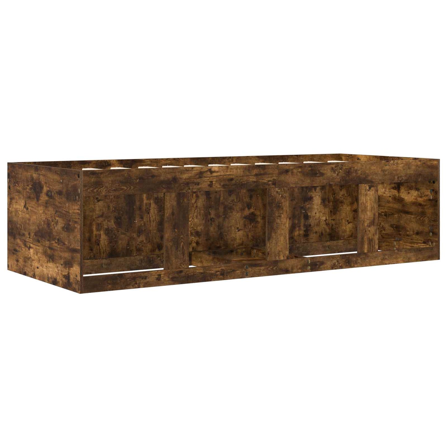 Bed Frame with Storage Smoked Oak 80 x 200 cm Engineered Wood