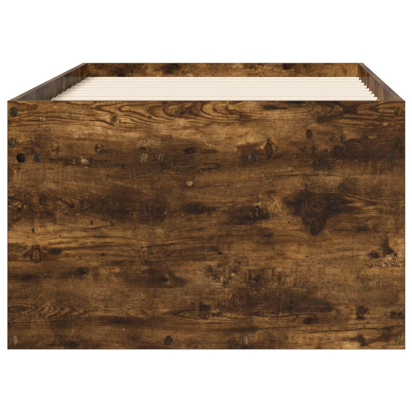 Bed Frame with Storage Smoked Oak 80 x 200 cm Engineered Wood